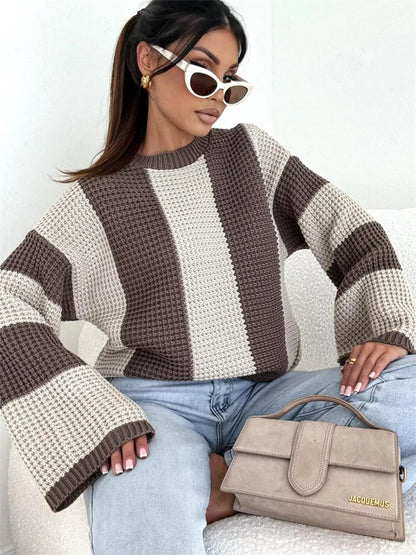 Color Block Long Sleeve Sweater – Uneeque Designzz