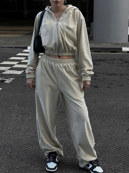 Zip-Up Hoodie and Pocketed Pants Set – Uneeque Designzz