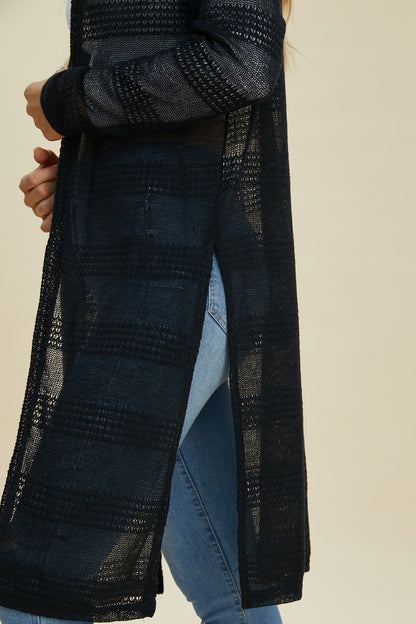 Double Take Full Size Open-Front Longline Cardigan – Uneeque Designzz
