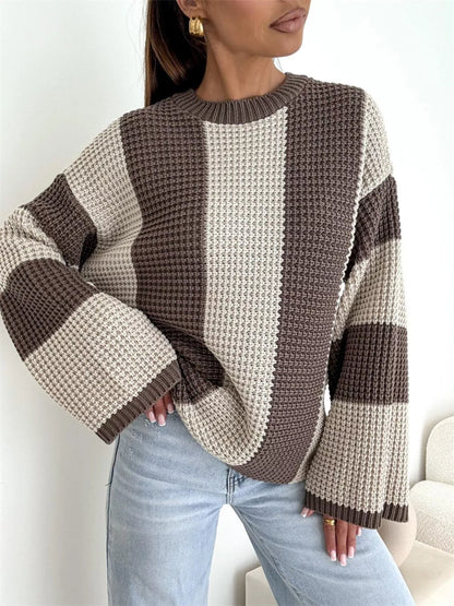 Color Block Long Sleeve Sweater – Uneeque Designzz