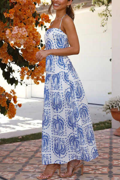Printed Halter Neck Maxi Dress – Uneeque Designzz