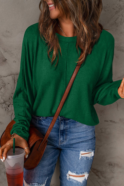 Double Take Full Size Round Neck Long Sleeve T-Shirt – Uneeque Designzz