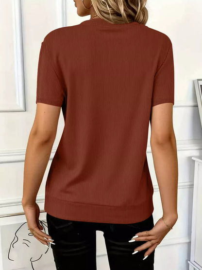 Half Zip Short Sleeve Top – Uneeque Designzz