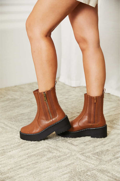 Forever Link Side Zip Platform Boots – Uneeque Designzz