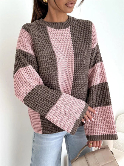 Color Block Long Sleeve Sweater – Uneeque Designzz