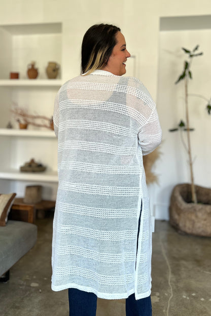 Double Take Full Size Open-Front Longline Cardigan – Uneeque Designzz