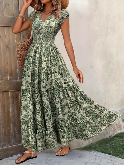 Cap Sleeve Maxi Dress – Uneeque Designzz