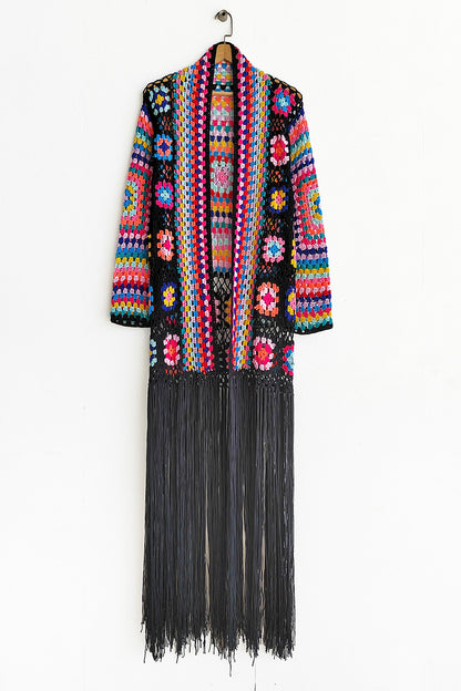 Fringe Tied Long Sleeve Cardigan – Uneeque Designzz