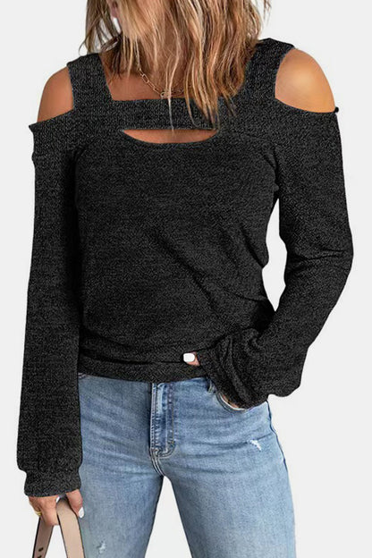 Full Size Cutout Cold Shoulder Blouse – Uneeque Designzz