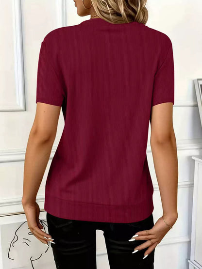 Half Zip Short Sleeve Top – Uneeque Designzz