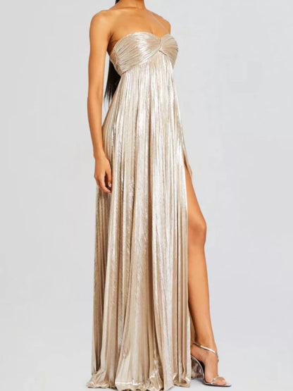 Split Sweetheart Neck Tube Maxi Dress – Uneeque Designzz