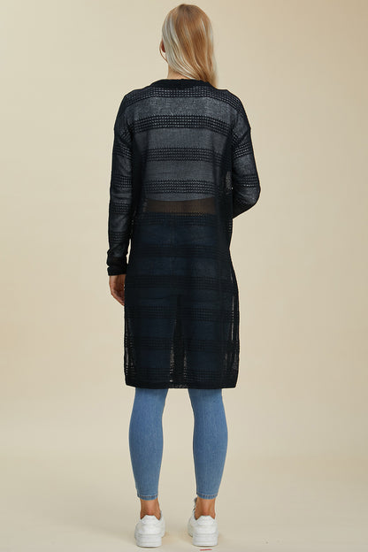 Double Take Full Size Open-Front Longline Cardigan – Uneeque Designzz