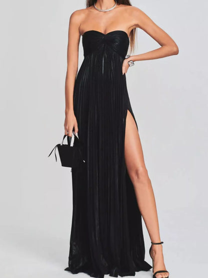 Split Sweetheart Neck Tube Maxi Dress – Uneeque Designzz