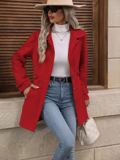Collared Neck Button-Up Coat – Uneeque Designzz