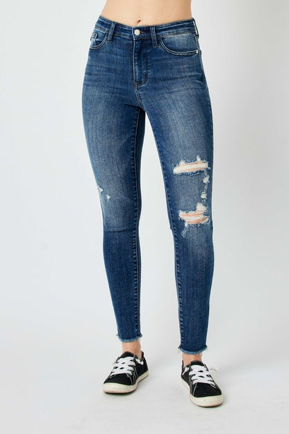 Judy Blue Full Size High Waist Distressed Skinny Jeans – Uneeque Designzz