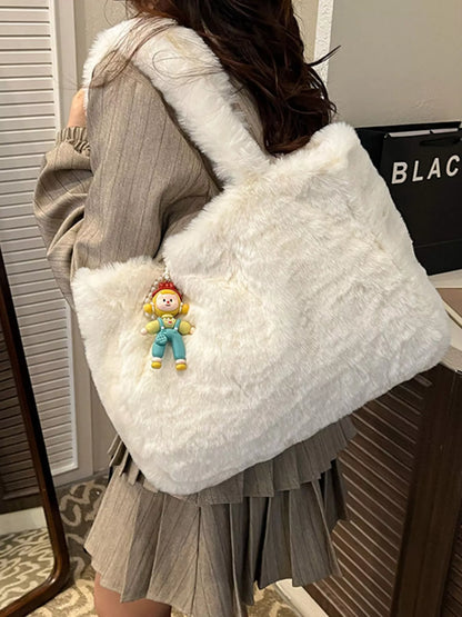 Fluffy Cartoon Charm Shoulder Bag – Uneeque Designzz