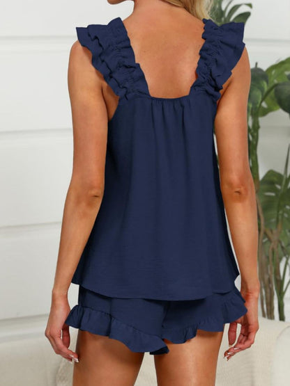 Ruffle Trim Top and Shorts Set – Uneeque Designzz
