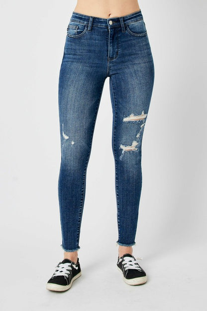 Judy Blue Full Size High Waist Distressed Skinny Jeans – Uneeque Designzz