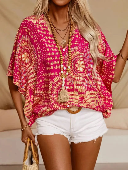 V-Neck Half Sleeve Top – Uneeque Designzz