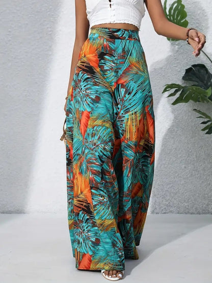 Printed High Waist Wide Leg Pants – Uneeque Designzz