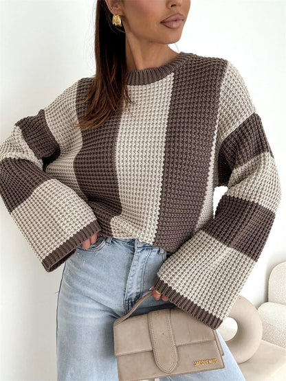 Color Block Long Sleeve Sweater – Uneeque Designzz
