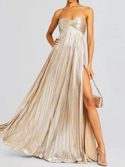 Split Sweetheart Neck Tube Maxi Dress – Uneeque Designzz