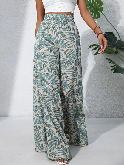 Printed High Waist Wide Leg Pants – Uneeque Designzz