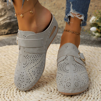 Suede Round Toe Wedge Sandals – Uneeque Designzz