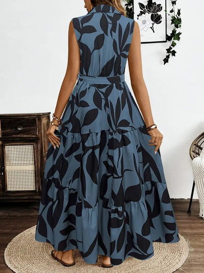Chic Tie Waist Sleeveless Maxi Dress – Uneeque Designzz