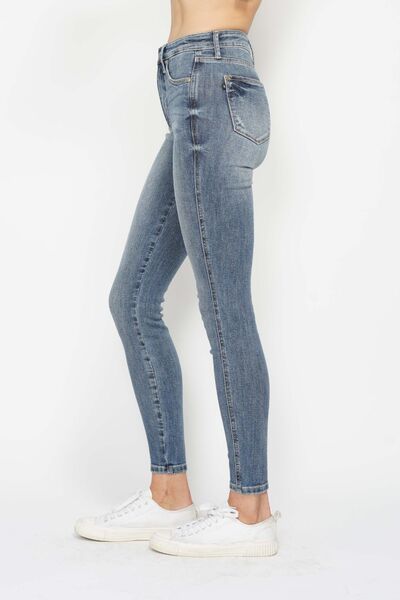 Judy Blue Full Size Tummy Control Contrast Wash Skinny Jeans – Uneeque Designzz