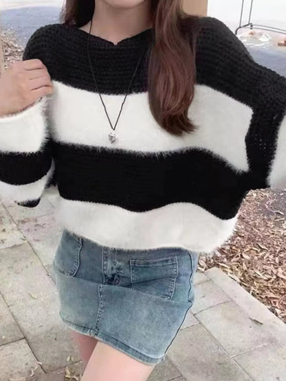 Color Block Dropped Shoulder Sweater – Uneeque Designzz