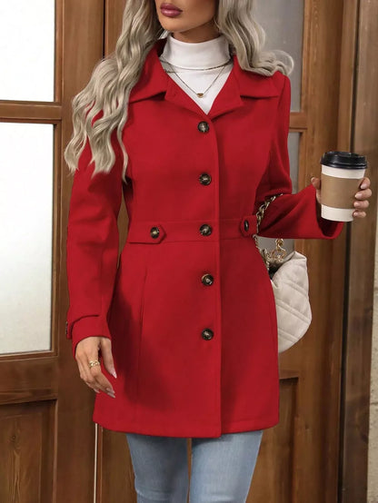 Collared Neck Button-Up Coat – Uneeque Designzz