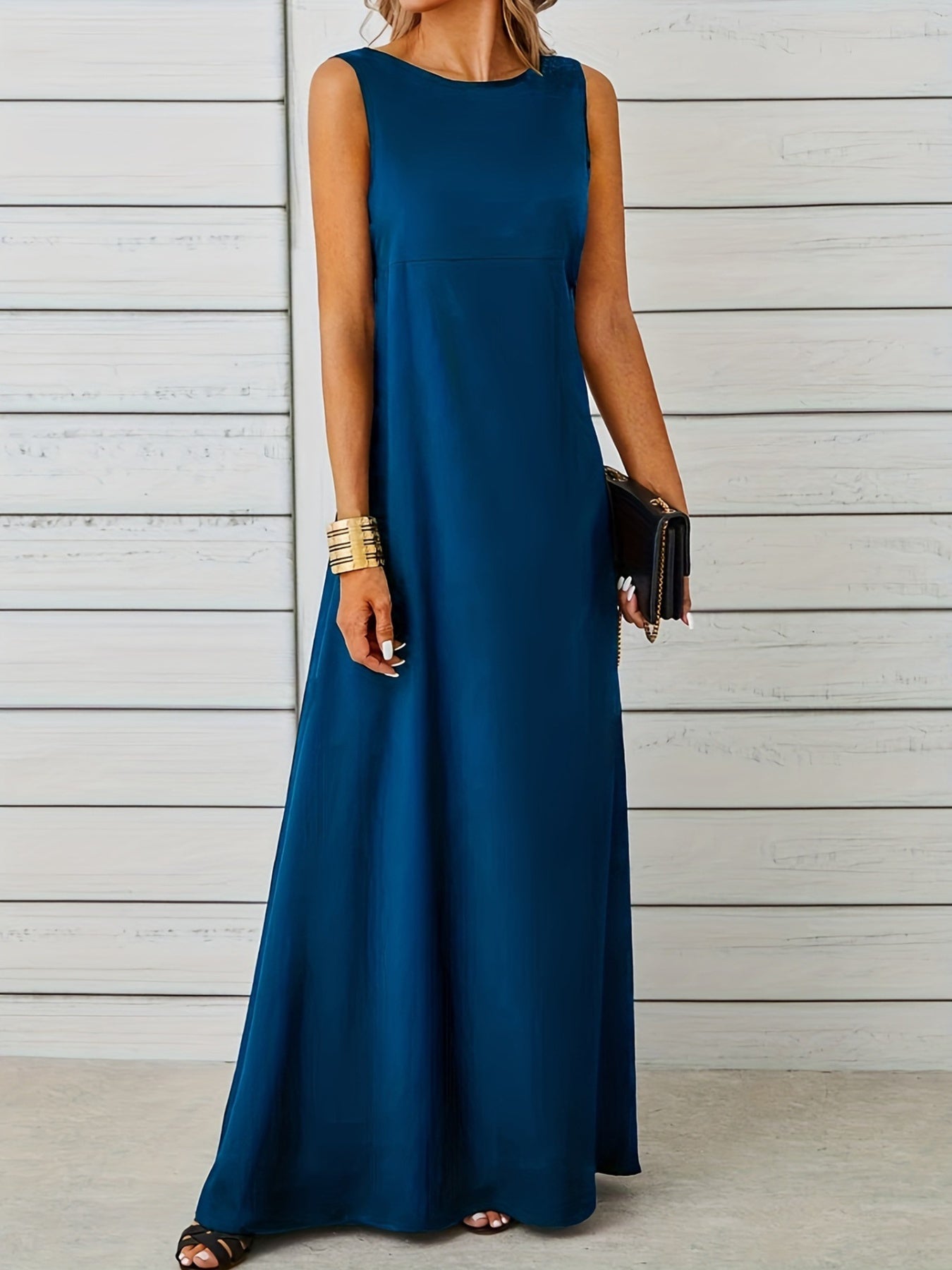 Sleeveless Flowy Maxi Dress by Trendsi