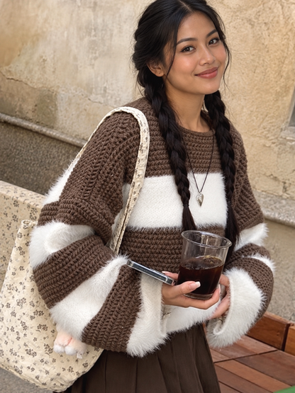 Color Block Dropped Shoulder Sweater by Uneeque Designzz