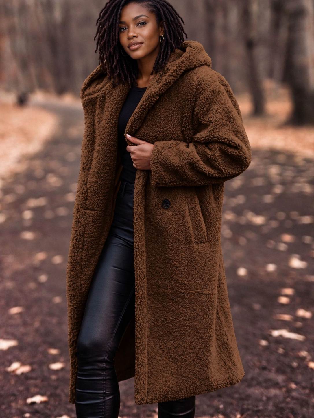 Teddy Bear Hooded Longline Outerwear by Uneeque Designzz